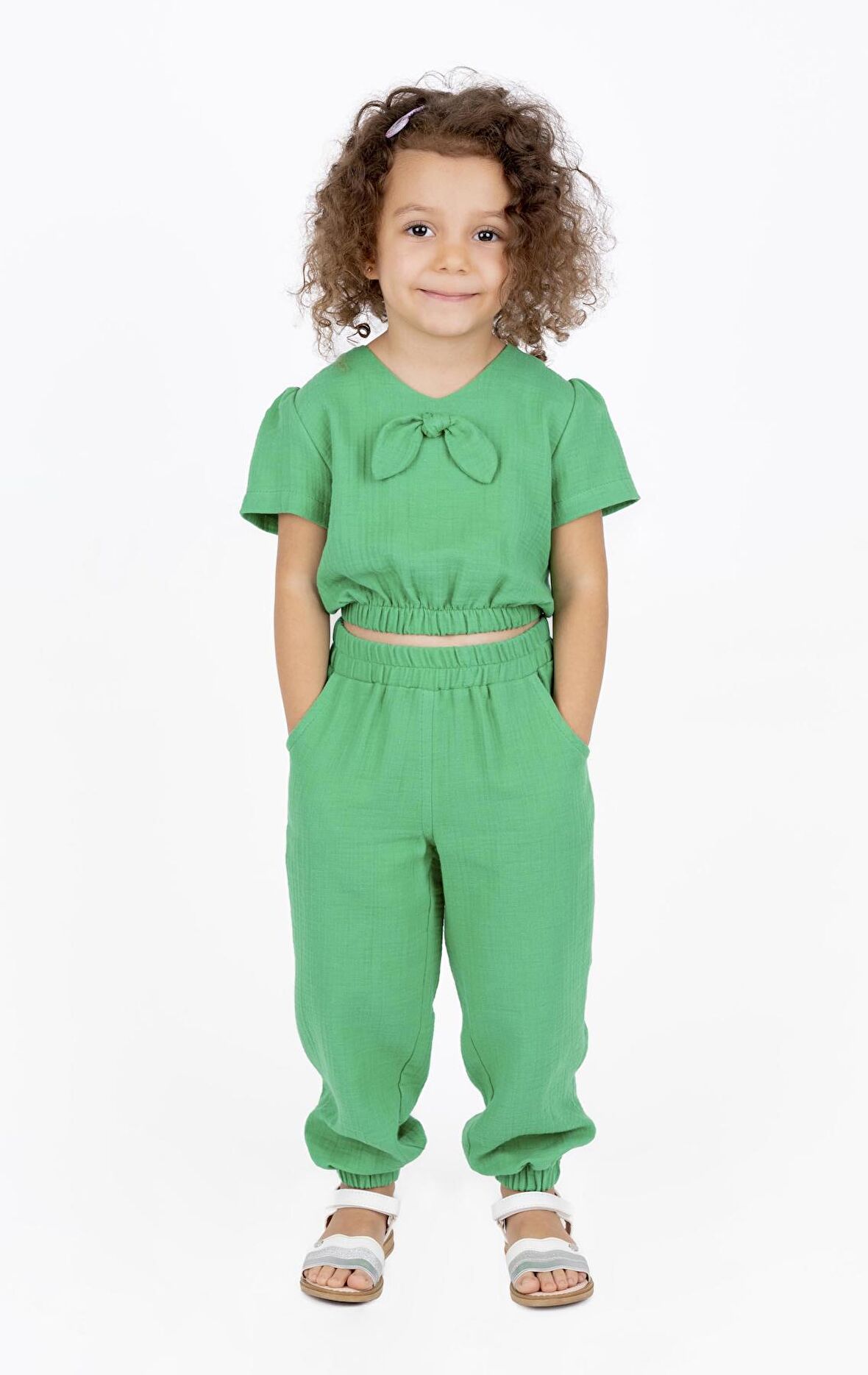 KIZ ÇOCUK LASTİKLİ JOGGER PANTOLON