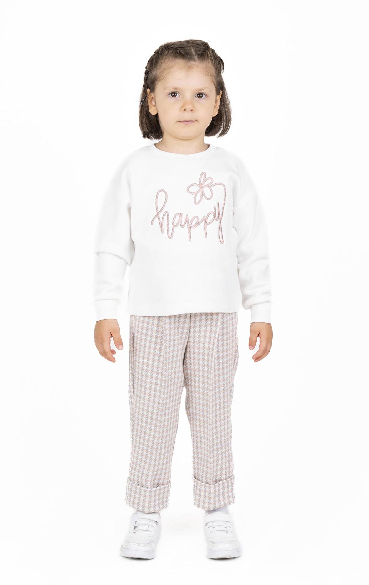 KIZ ÇOCUK YAZI İŞLEMELİ SWEATSHIRT 