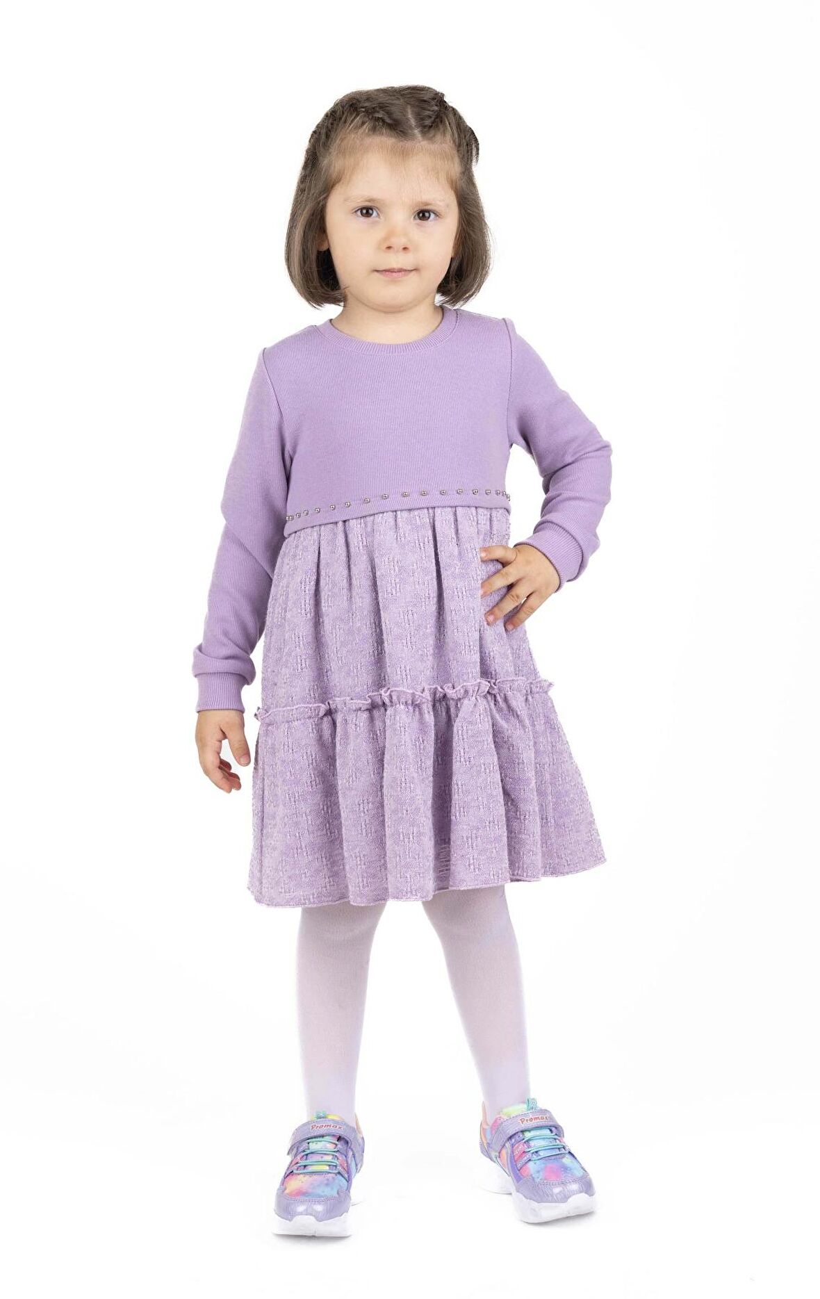 KIZ ÇOCUK KATMANLI ELBİSE 