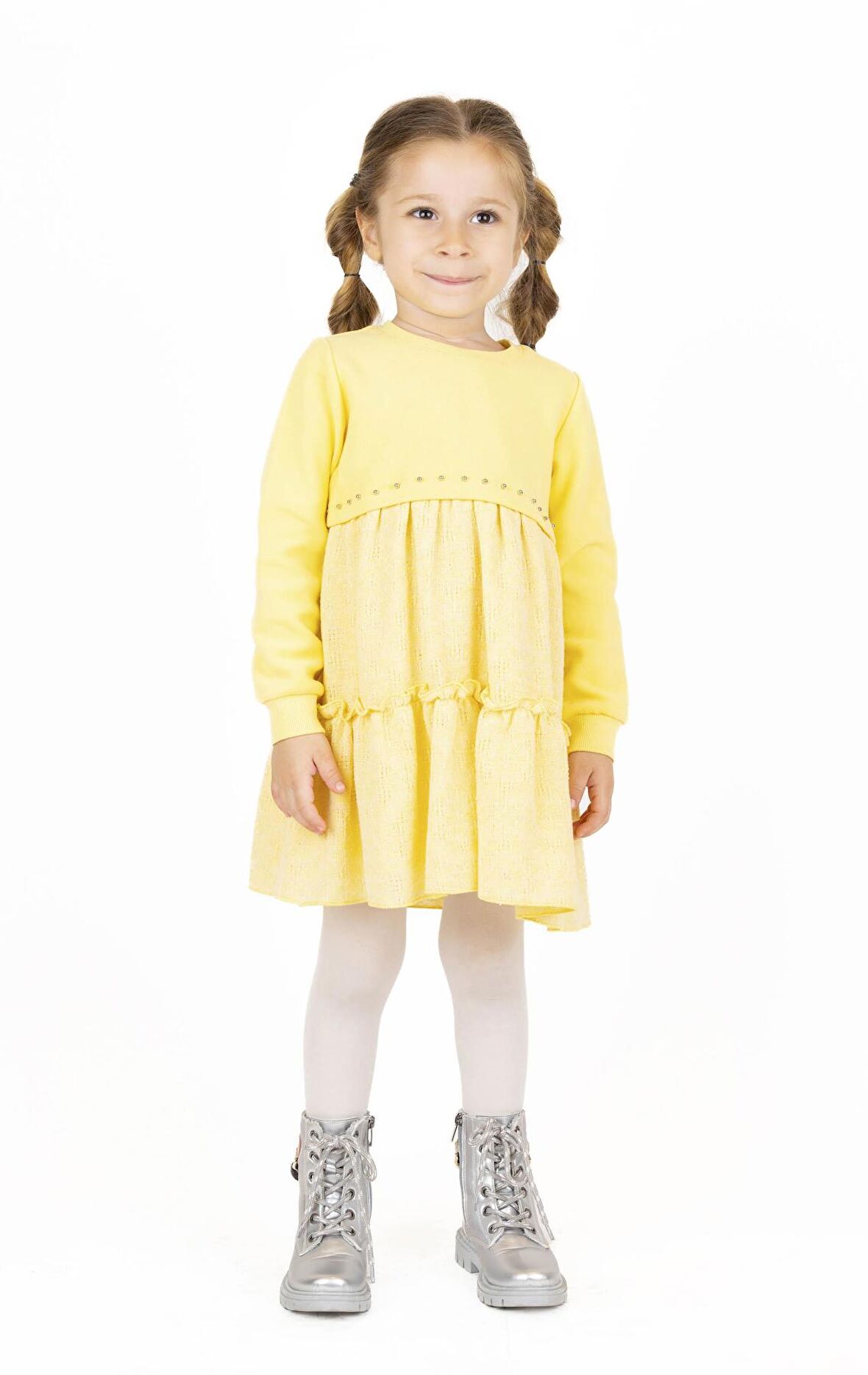 KIZ ÇOCUK KATMANLI ELBİSE 