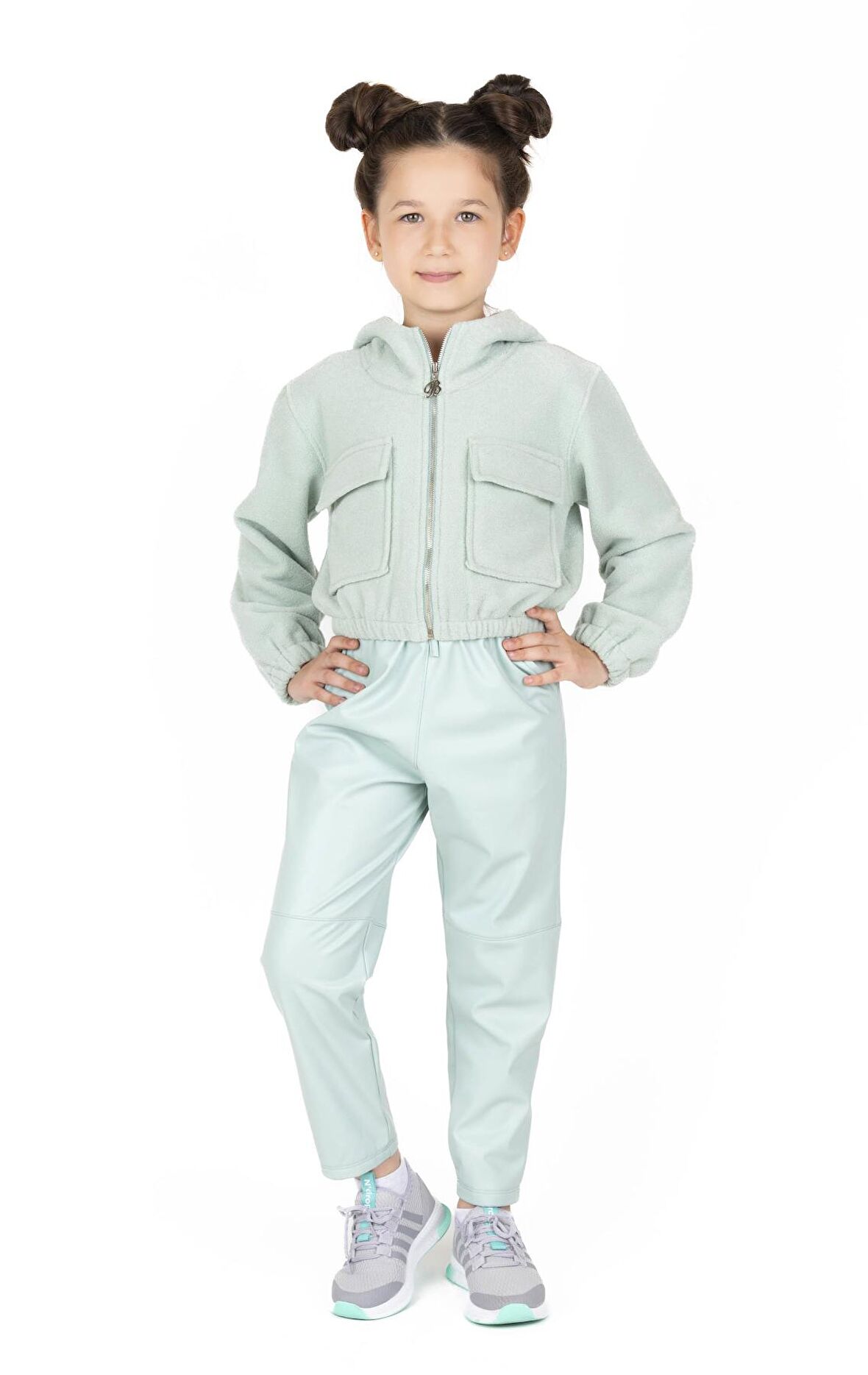 KIZ ÇOCUK DERİ HAVUÇ PANTOLON 