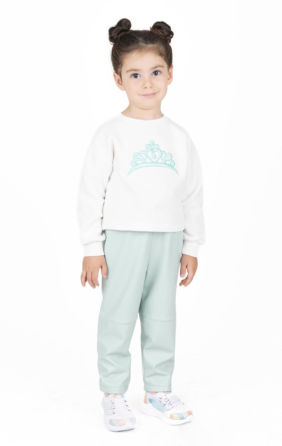 KIZ ÇOCUK İŞLEMELİ SWEATSHIRT 