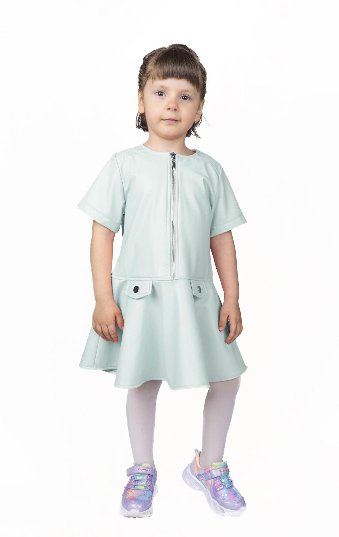 KIZ ÇOCUK KISA KOLLU ELBİSE