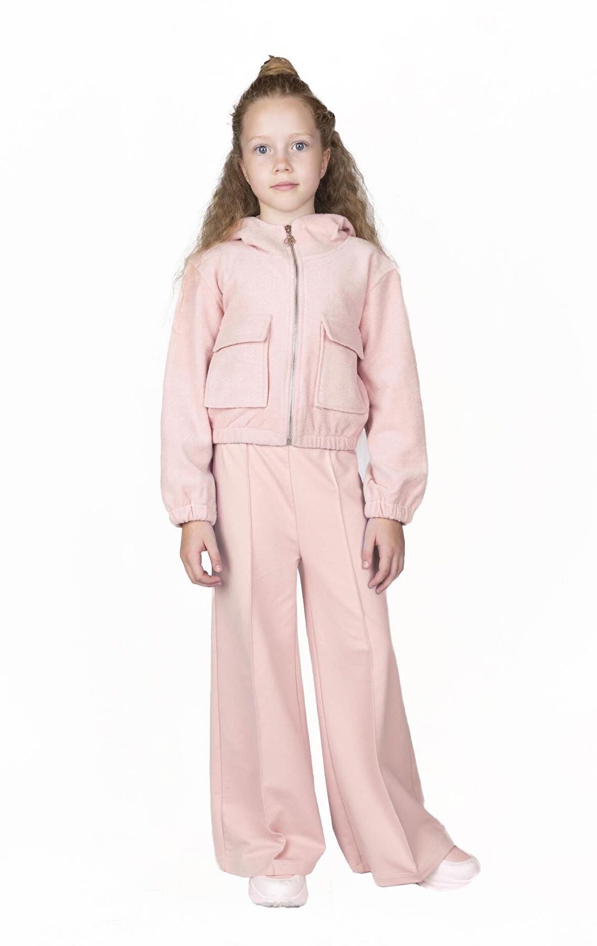 KIZ ÇOCUK KAPÜŞONLU FERMUARLI SWEATSHIRT BK23KK14349 