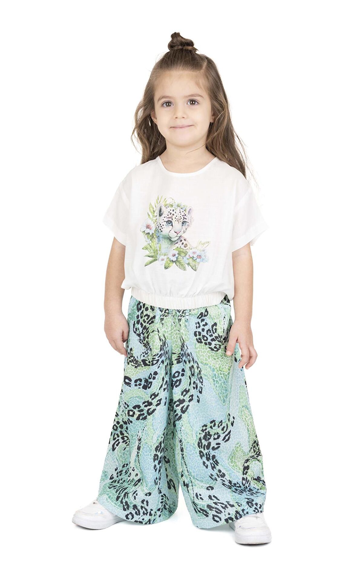 KIZ ÇOCUK DESENLİ PANTOLON