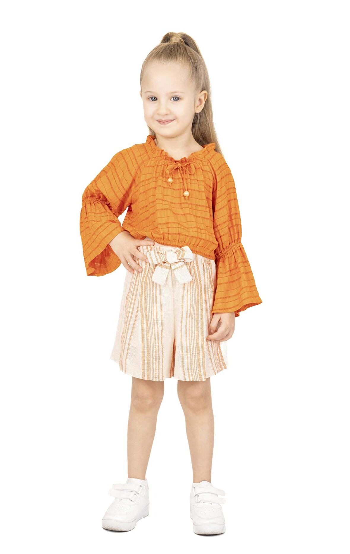 KIZ ÇOCUK ÇİZGİLİ ŞORT