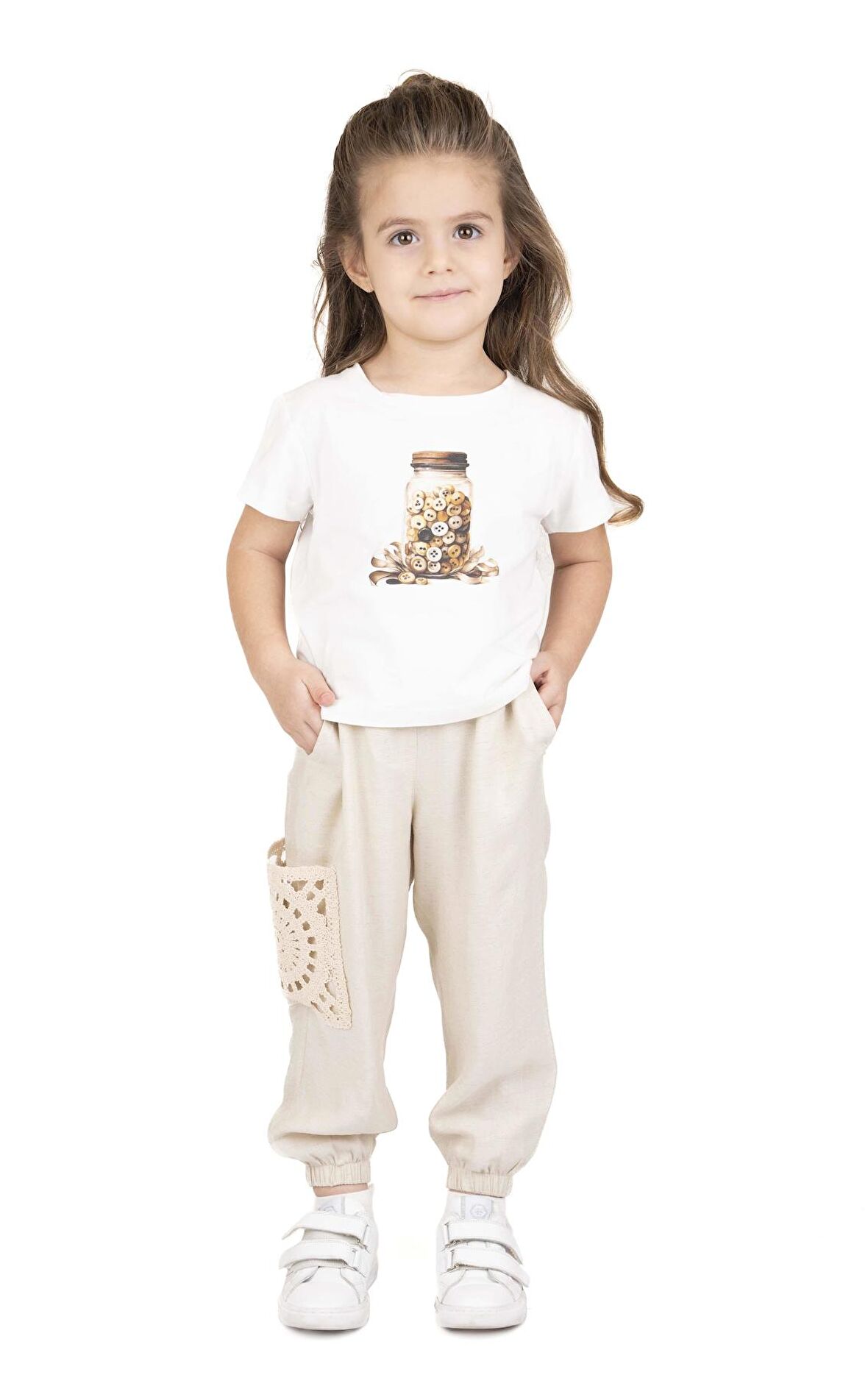 KIZ ÇOCUK KETEN PANTOLON