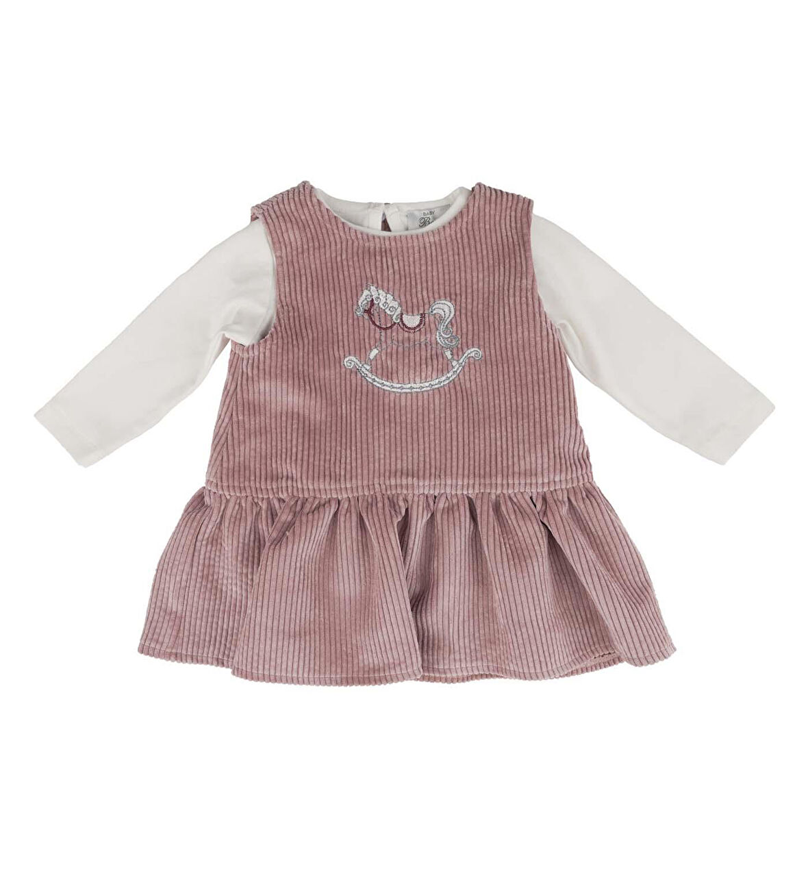 KIZ BEBEK FİTİLLİ ELBİSE TAKIMI