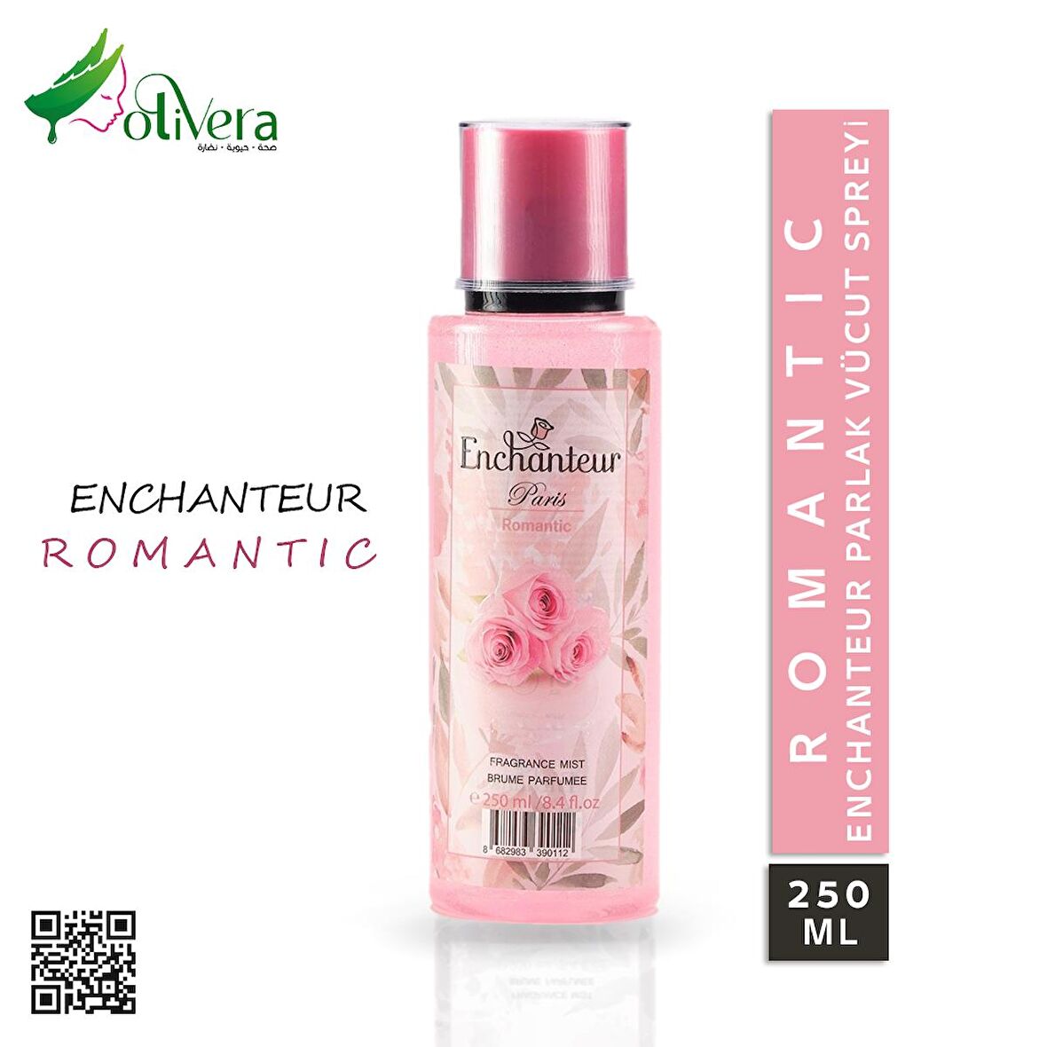 Body glitter Splash Parlak vücut spreyi ROMANTIC- Enchanteur - 250 ml