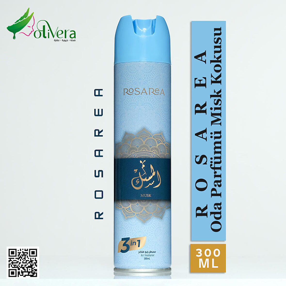 ROSAREA Oda Parfümü Misk kokusu  300 ml