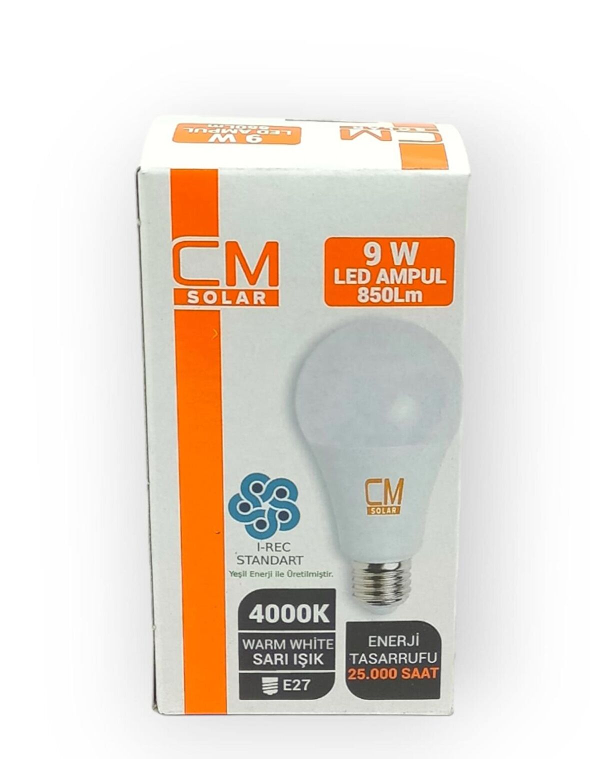 Cmsolar 9w Led Sarı Işık 4000K E27 Duylu