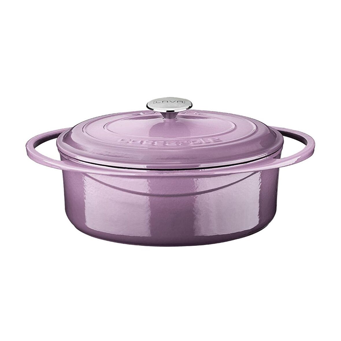 Lava Döküm Oval Tencere Ölçü 22x28cm Mor