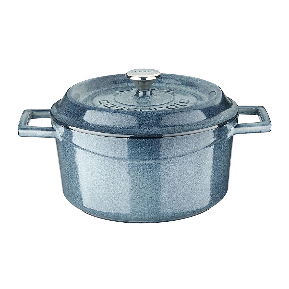 Lava Döküm Yuvarlak Tencere (Ø)20 cm. Majolica Gri