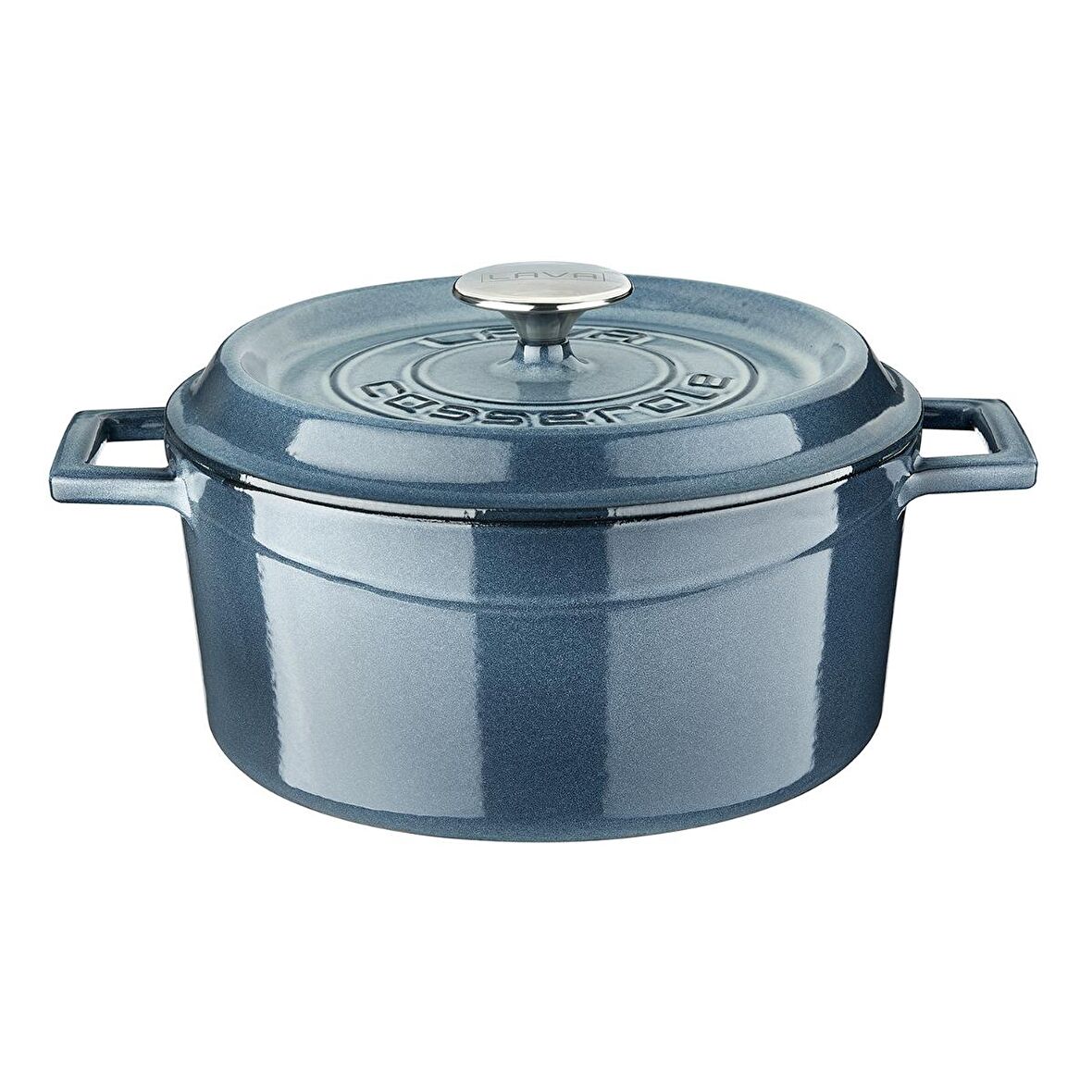 Lava Döküm Yuvarlak Tencere (Ø)24 cm. Majolica Gri