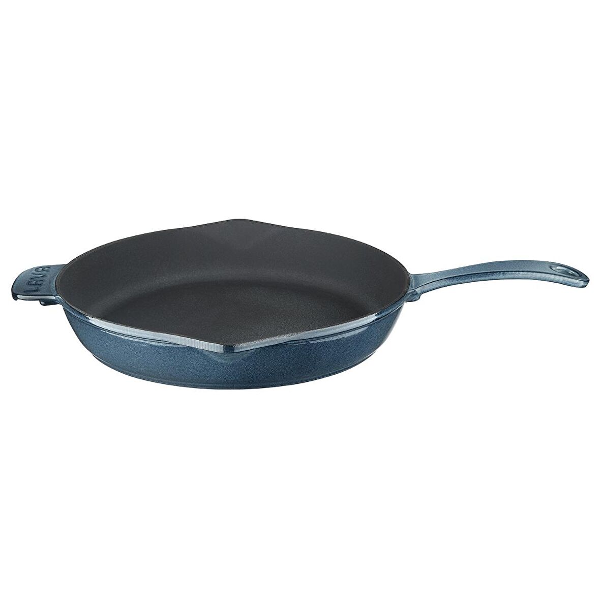 Lava Döküm Yuvarlak Kızartma Tavası, Metal Saplı Çap(Ø) 28 cm, Majolica Gri