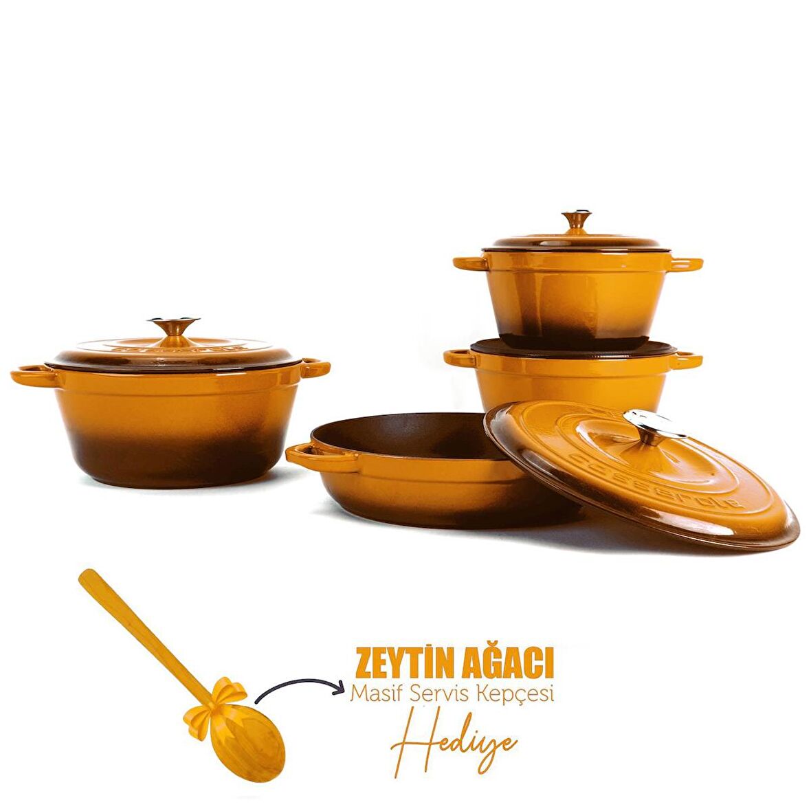 Lava Döküm 4X New Heritage Serisi Döküm Demir Tencere Seti