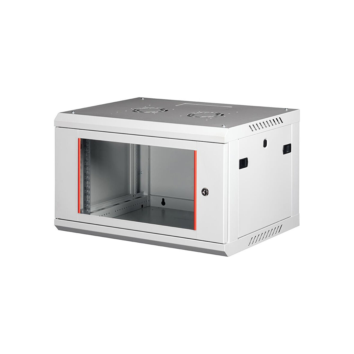 LANDE - 6U 19" Duvar Tipi Rack Kabinet – Genişlik: 600 mm | Derinlik: 450 mm – Açık Gri