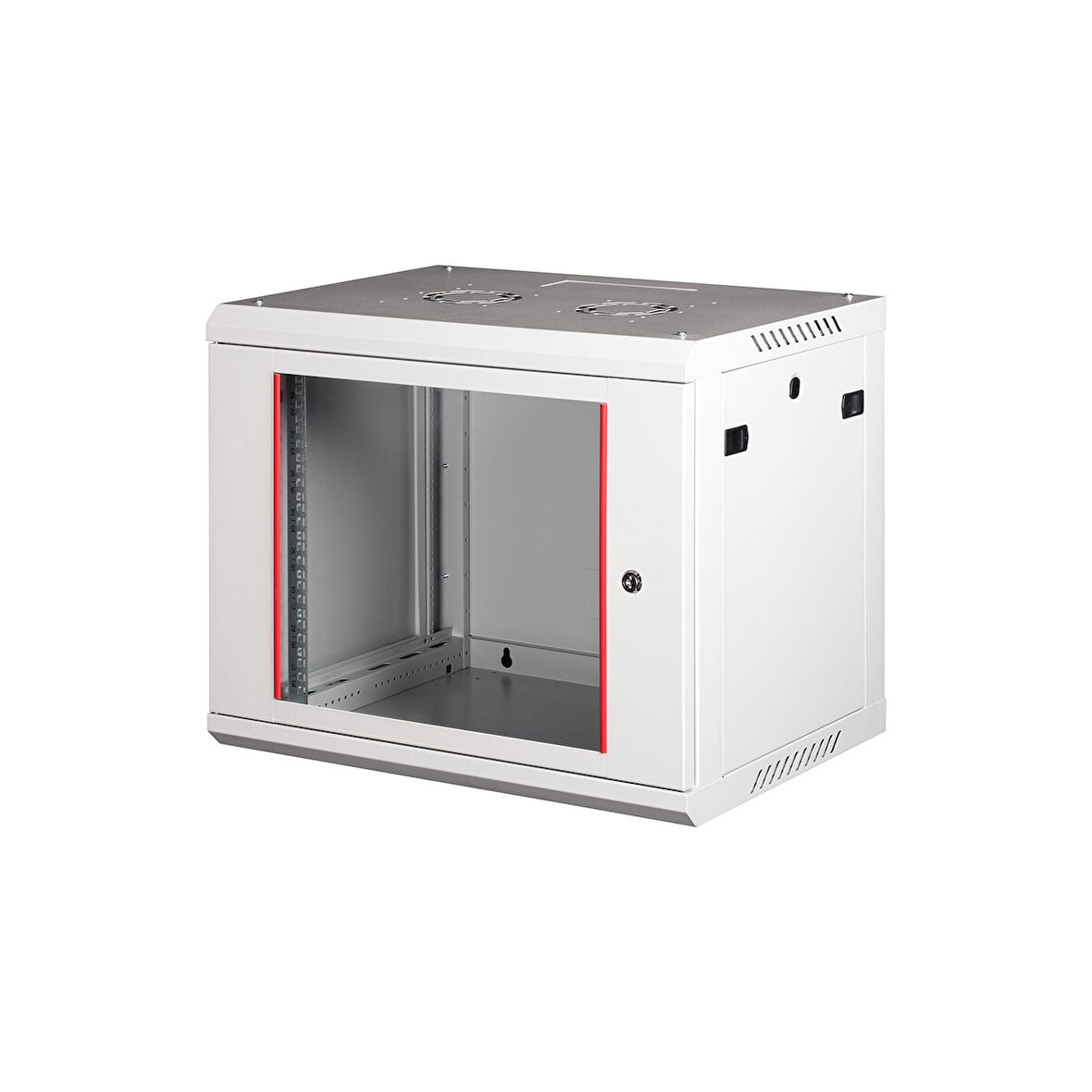 LANDE - 9U 19" Duvar Tipi Rack Kabinet – Genişlik: 600 mm | Derinlik: 450 mm – Açık Gri