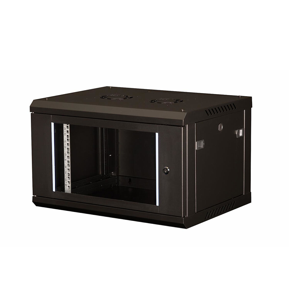 LANDE - 6U 19" Duvar Tipi Rack Kabinet – Genişlik: 600 mm | Derinlik: 450 mm – Siyah