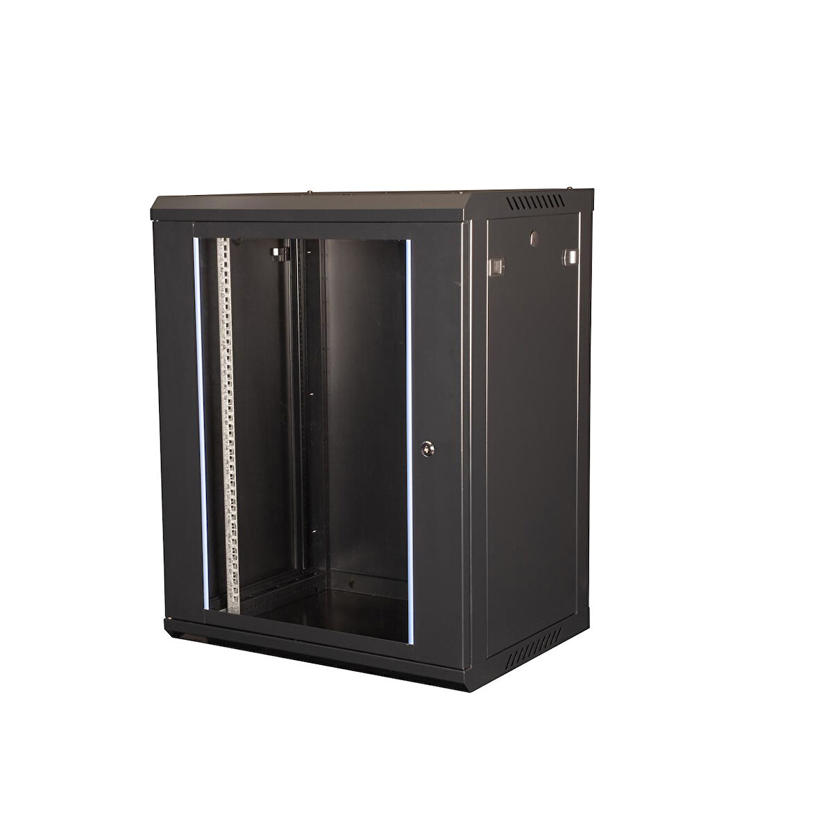 LANDE - 15U 19" Duvar Tipi Rack Kabinet – Genişlik: 600 mm | Derinlik: 450 mm – Siyah