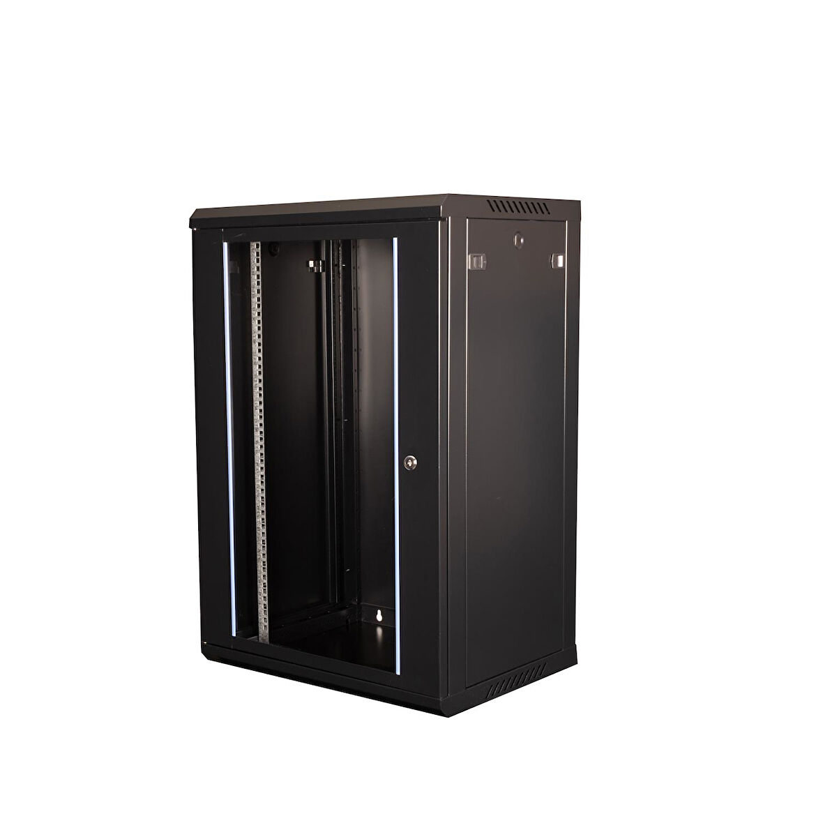 LANDE - 18U 19" Duvar Tipi Rack Kabinet – Genişlik: 600 mm | Derinlik: 450 mm – Siyah