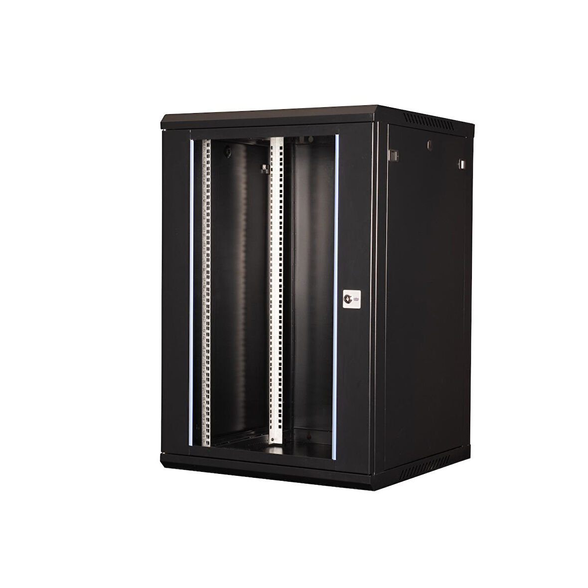 LANDE - 18U 19" Duvar Tipi Rack Kabinet – Genişlik: 600 mm | Derinlik: 600 mm – Siyah