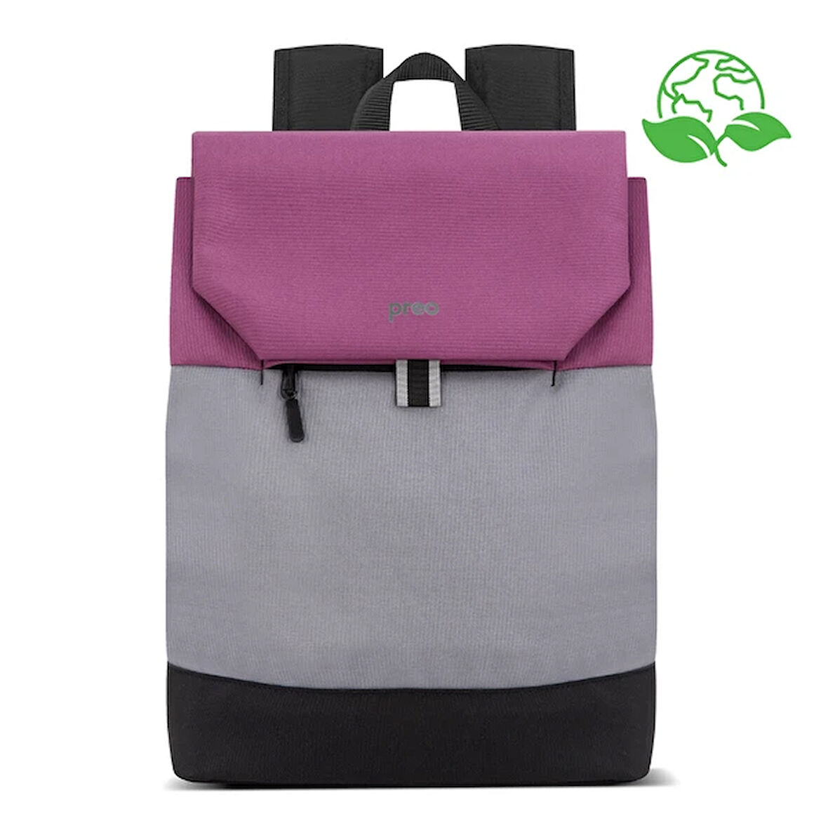 Preo Mcs-1303 14.1" Mycase Eco Günlük Bordo Gri Sırt Çantası