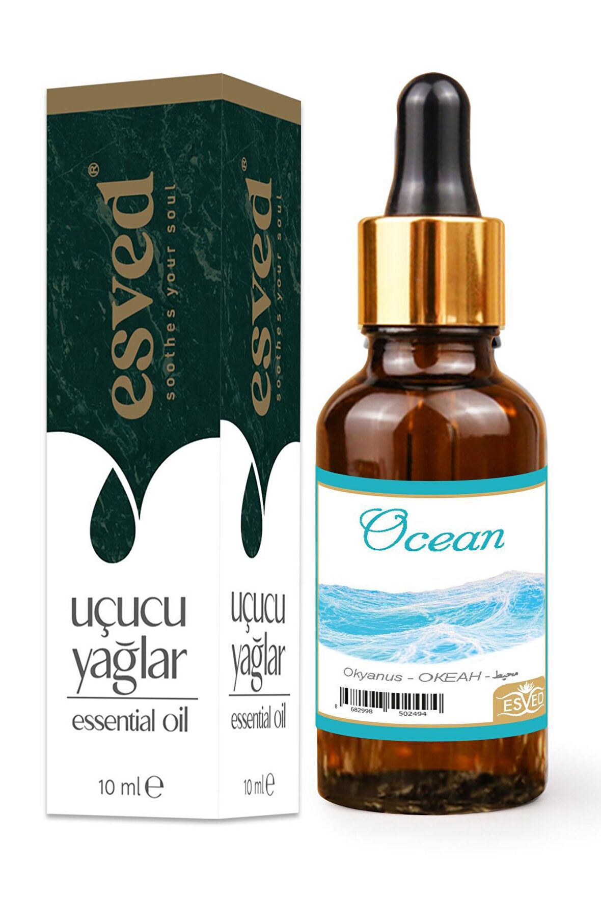 Okyanus Kokusu Saf Esansiyel Uçucu Yağ Buhurdanlık Yağı Difüzör Esansı Aromaterapi Ortam Koku 10ml