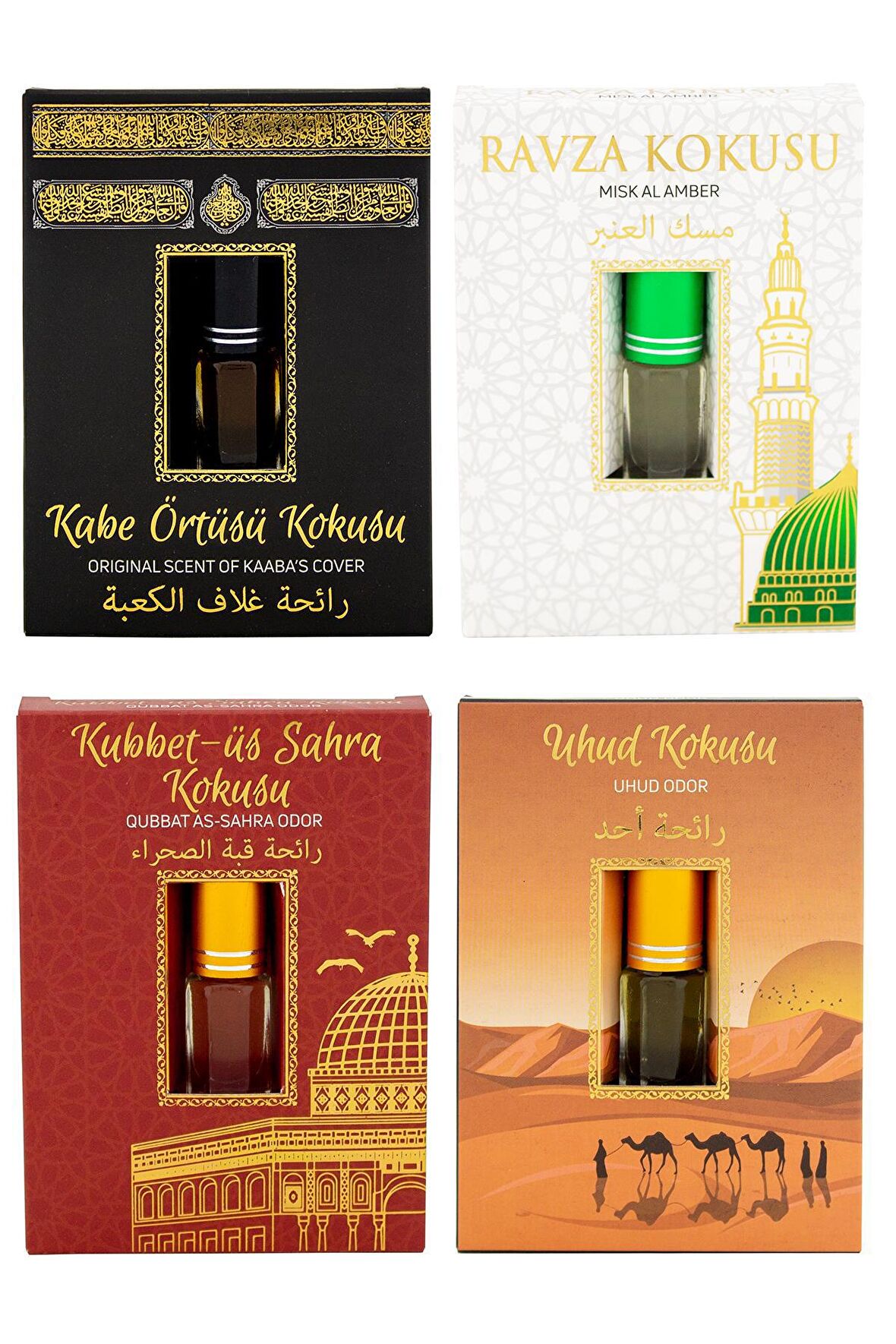 Kabe Örtüsü Kokusu Medine Ravza Kokusu Kubbetül Sahra Kokusu ve Uhud kokusu Alkolsüz Esans 3ml