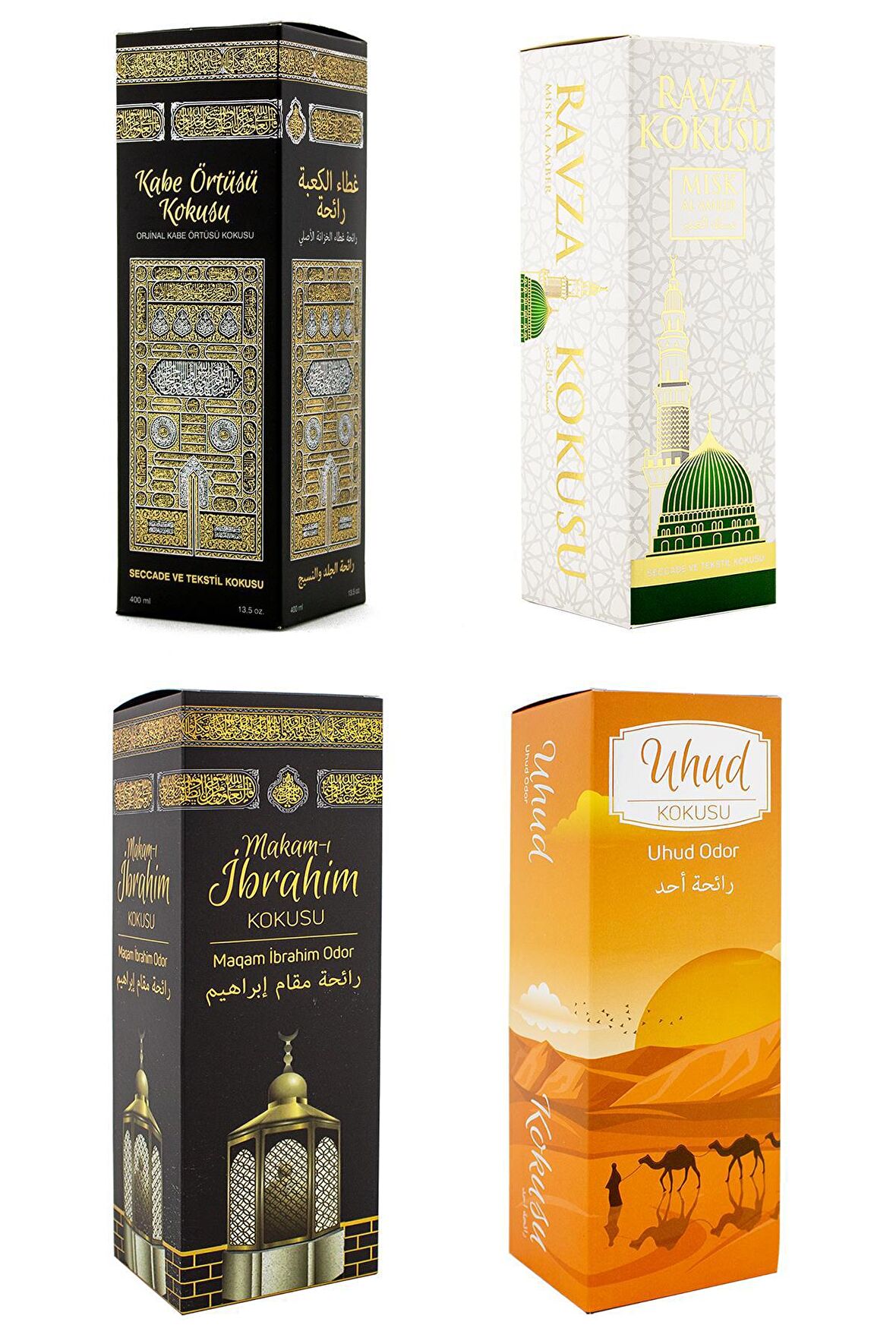 Kabe Örtüsü Kokusu Medine Ravza Kokusu Makamı İbrahim Kokusu Ve Uhud Kokusu Sprey 400 Ml.