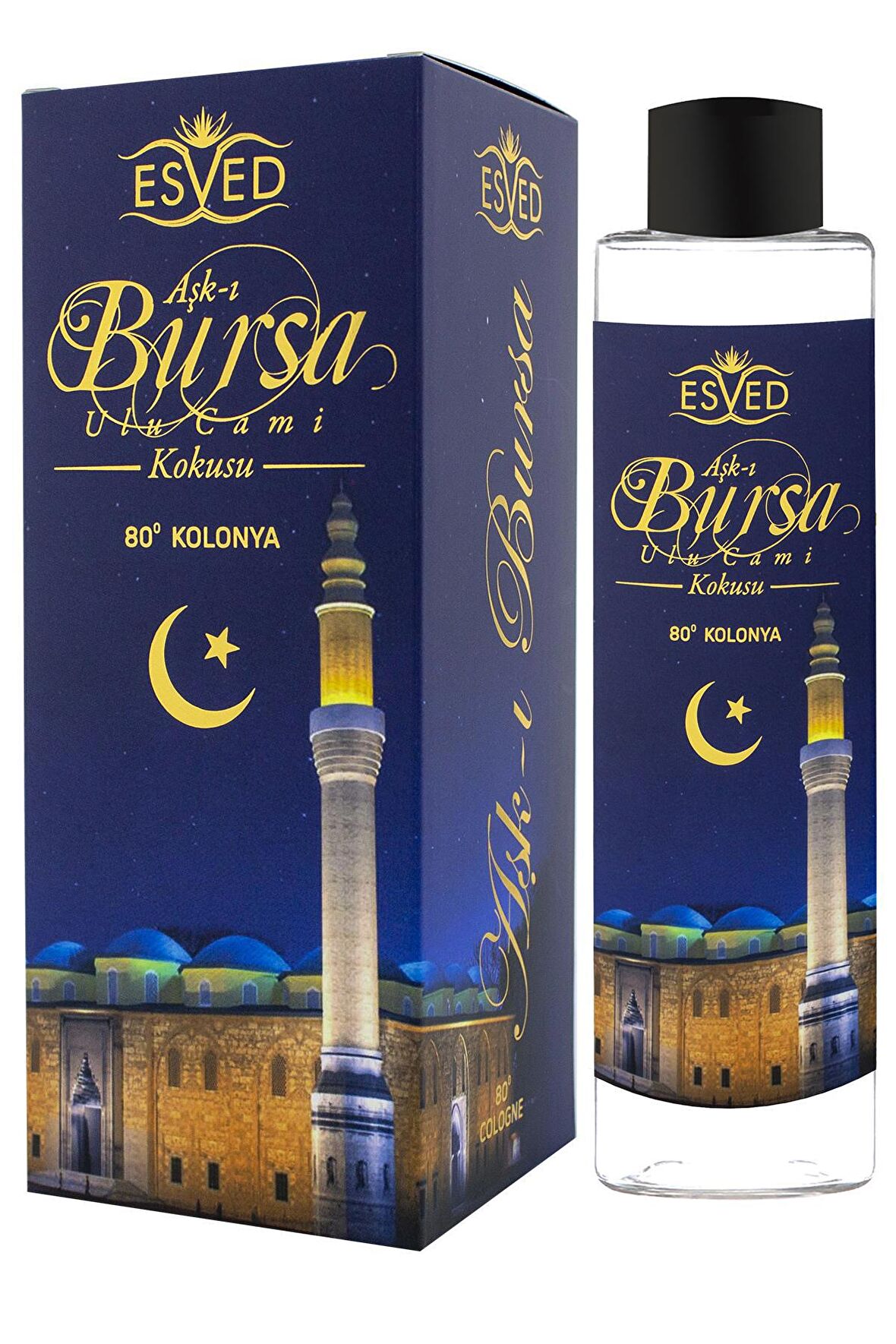 Esved Çiçeksi 80 Derece Cam Şişe 400 ml Kolonya