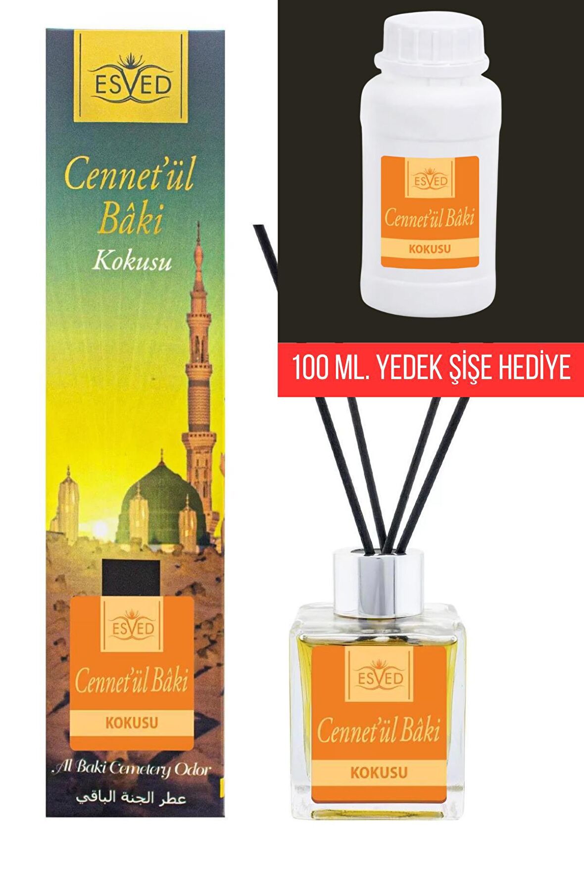 Cennetül Baki Kokusu 100 Ml Çubuklu Oda Kokusu Cennetül Baki Kokusu 100 ml. yedek dolum şişesi hediyeli