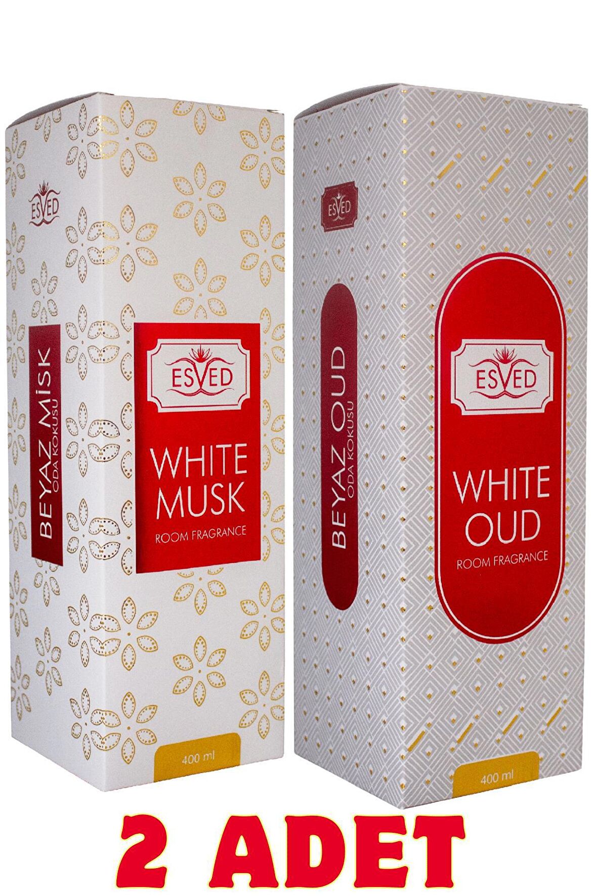 Beyaz Oud & White Oud ve Beyaz Misk & White Musk Oda Ve Kumaş Spreyi Seccade Spreyi Oda Kokusu Koku 400 ml