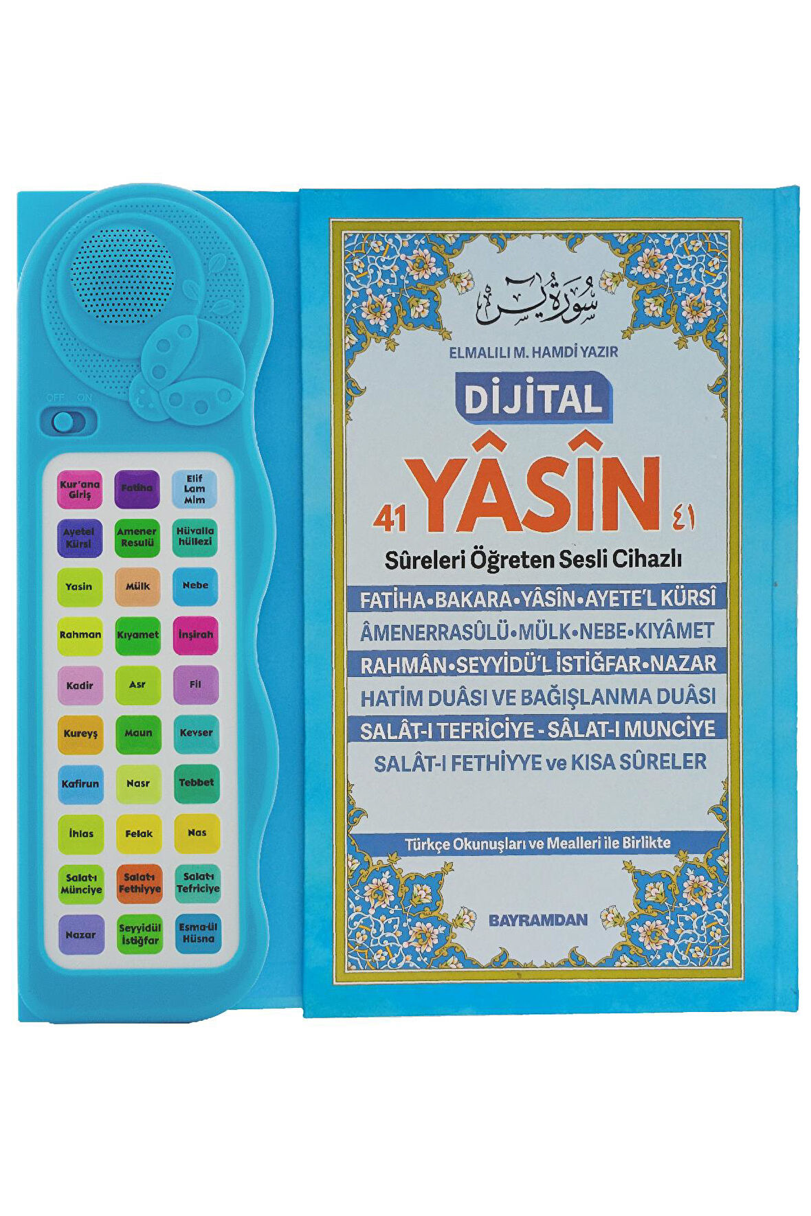 Sesli Yasini Şerif Ögreten Cihaz Sesli Yasin Kitaplı Mavi