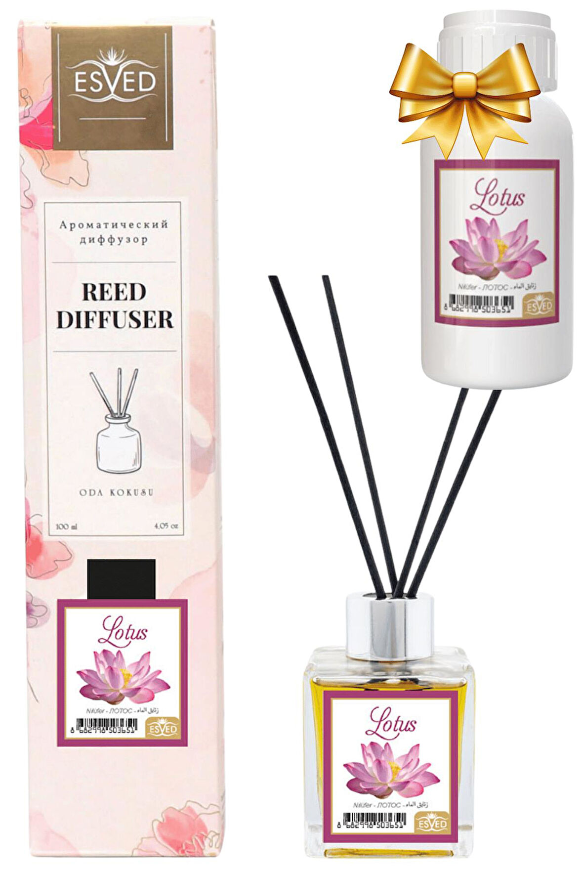 Nilüfer Kokusu 100 Ml Çubuklu Oda Kokusu Yedek Dolum Şişesi Hediyeli