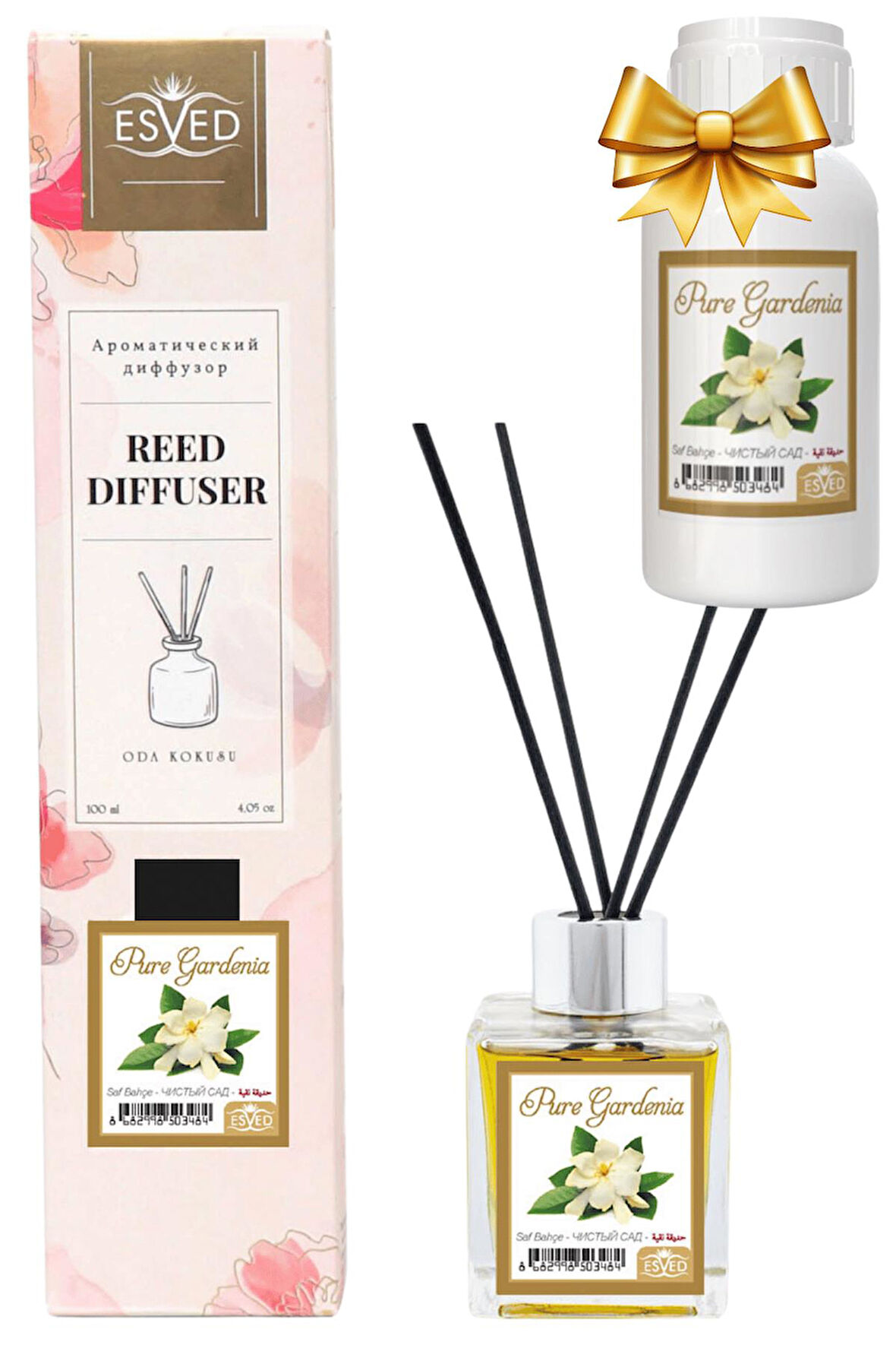 Saf Bahçe Kokusu 100 Ml Çubuklu Oda Kokusu Yedek Dolum Şişesi Hediyeli