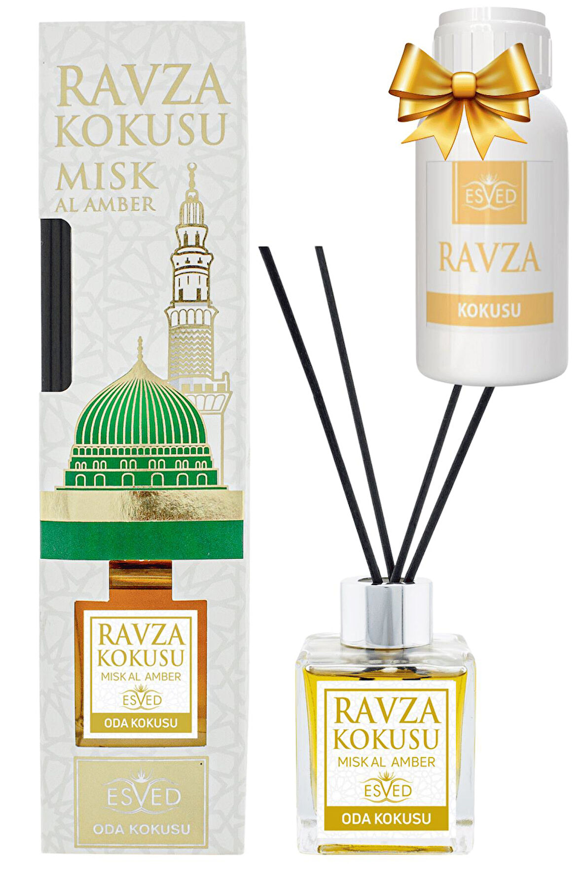 Medine Ravza Kokusu 100 Ml Çubuklu Oda Kokusu Yedek Dolum Şişesi Hediyeli