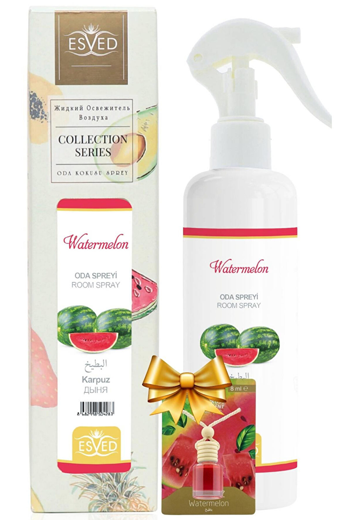Karpuz Kokusu Sprey 400Ml. Karpuz Kokusu Araba Kokusu 8Ml. Hediyeli