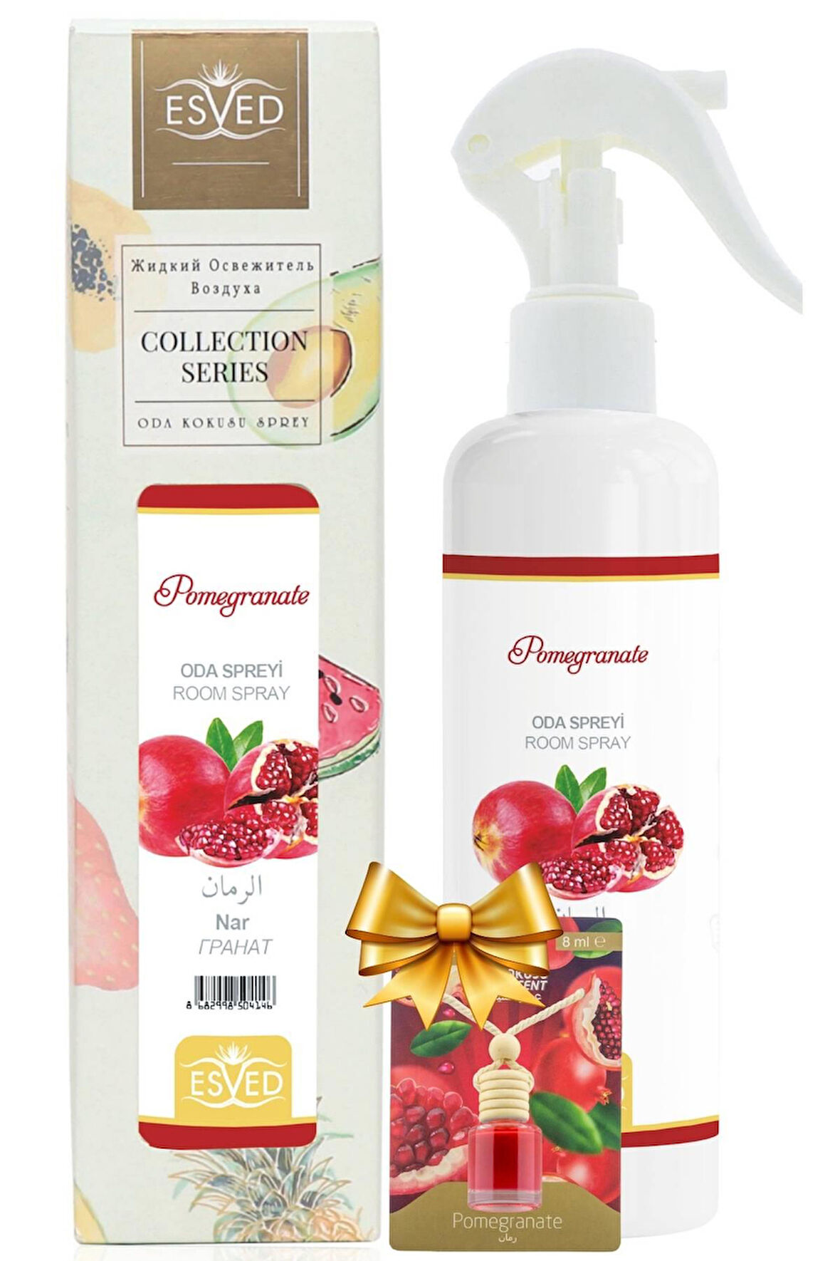 Nar Kokusu Sprey 400Ml. Nar Kokusu Araba Kokusu 8Ml. Hediyeli