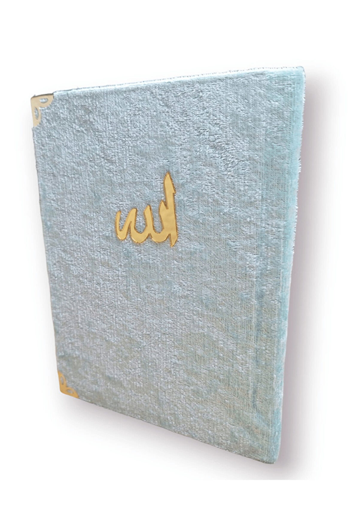 Kadife Kaplı Yasin Kitabı Çanta Boy 12 cm x 17 cm 80 Sayfa 10 Adet Mavi Renk