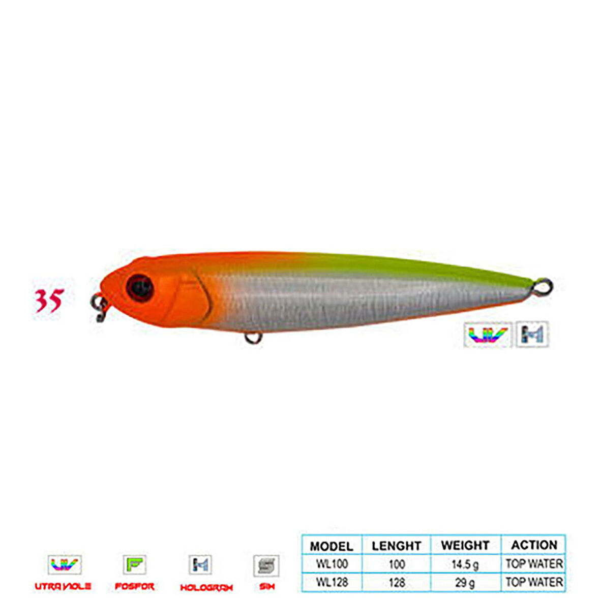 Wily PANCHO CL:35 100mm 14,5gr Top Water