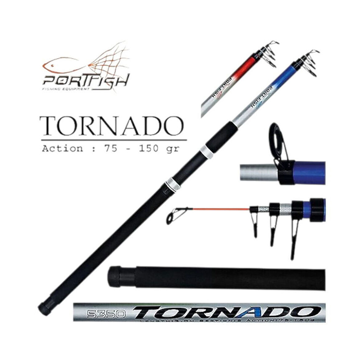 Portfish Tornado Fiber Kamış  300 cm 75 -150 gr