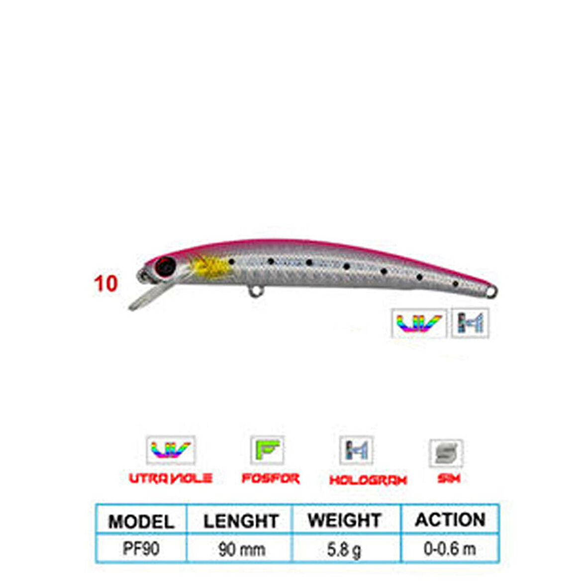 Wily LEGEND CL:10 90mm 5,8gr 0-0,6m Suni Balık