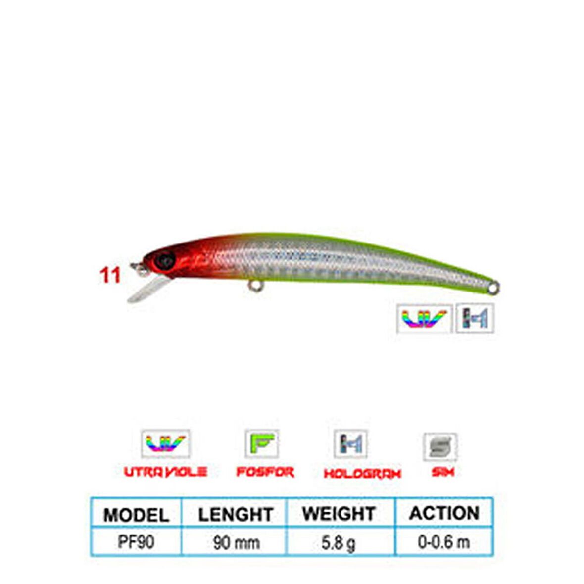 Wily LEGEND CL:11 90mm 5,8gr 0-0,6m Suni Balık