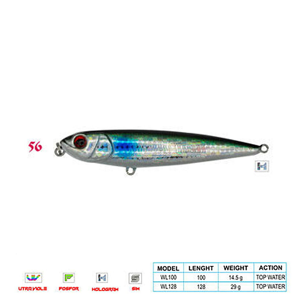 Wily PANCHO CL:56 100mm 14,5gr Top Water