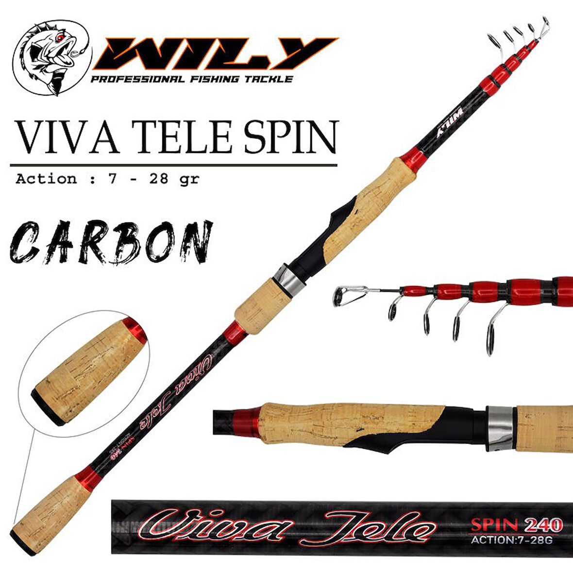 WİLY VİVA TELE SPİN KAMIŞ 240 CM 7-28 GR