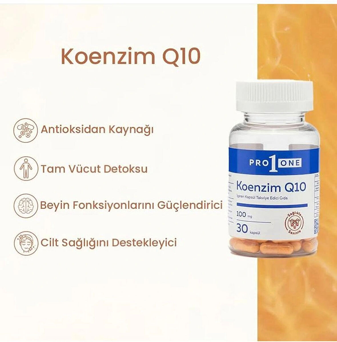 PRO1ONE Koenzim Q10 Içeren Kapsül Takviye Edici Gıda
