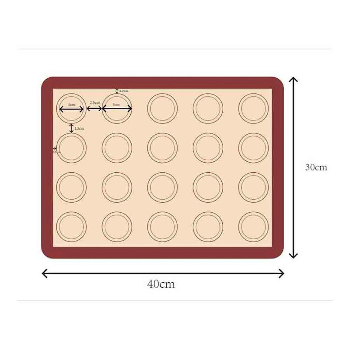 Epinox Silikon Makaron Mat 40x30 cm