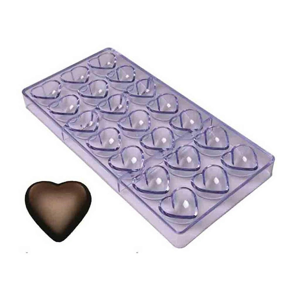Epinox KLP-15 Polikarbon Çikolata Kalıbı Kalp 27,5x13,5 cm