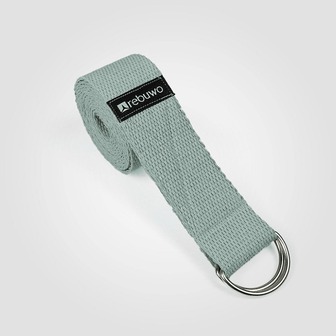 Rebuwo Su Yeşili Yoga Kemeri, Doğal Pamuk 184 cm,Yoga ve Pilates İçin İdeal, Aqua Green Cotton Yoga Strap 